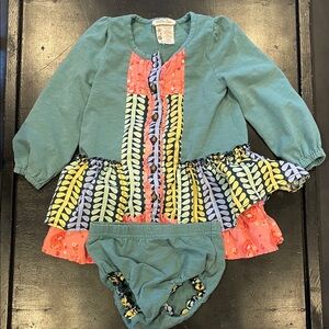 Colorful Baby Dress with Bloomers
